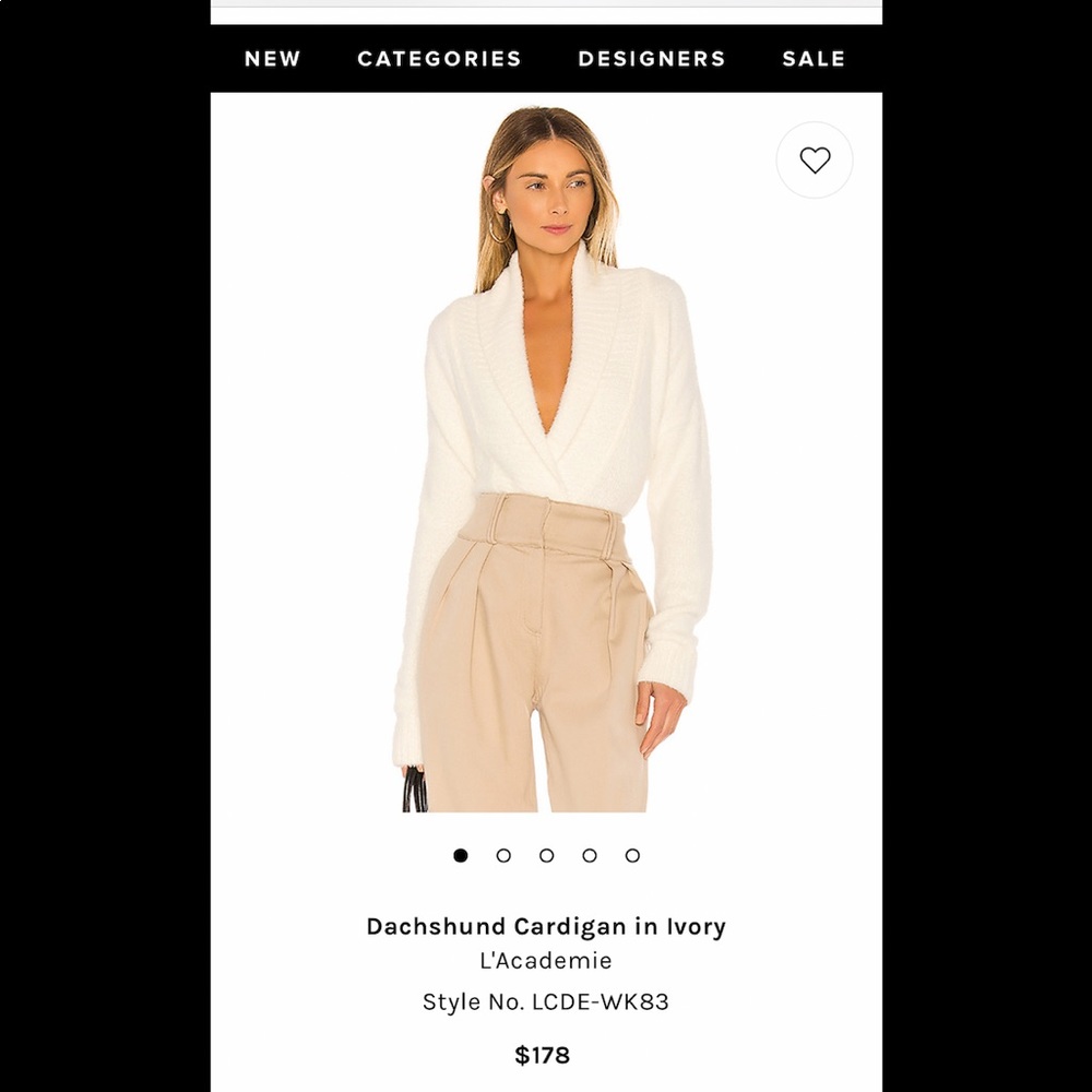 L’Academie Ivory Cardigan